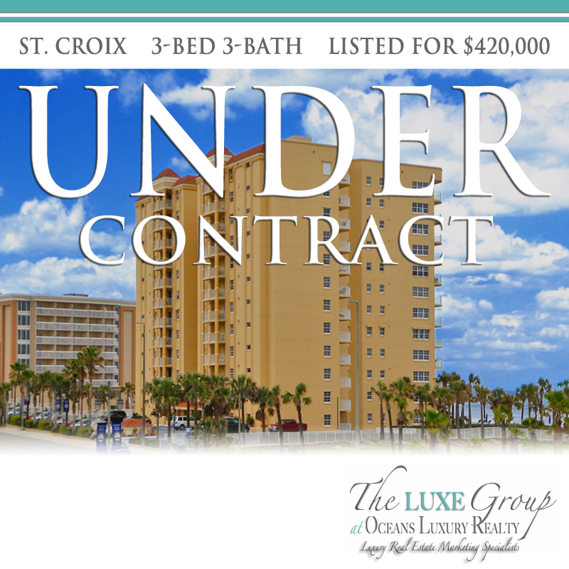 St Croix Oceanfront Condo 905 - 3145 S Atlantic Ave - Under Contract - TheLUXEGroup 386.299.4043
